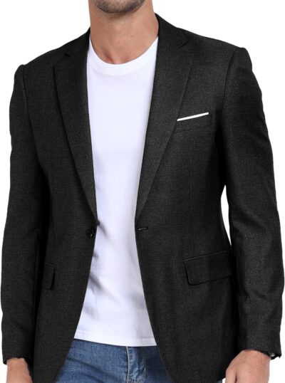 Mens Casual Blazer Jacket Lightweight Sports Coat Suit Jacket for Summer Daily Business Wedding Party Travel