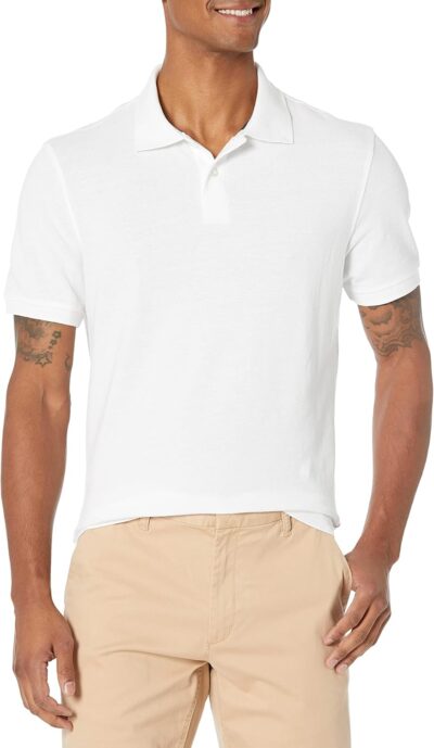 Men's Polo Shirts Short Sleeve, Slim-Fit Cotton Pique