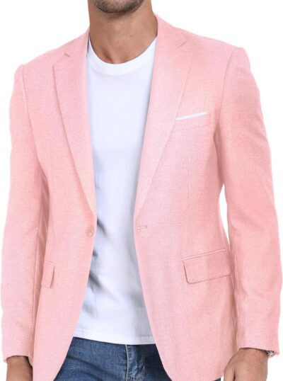 Mens Casual Blazer Jacket Lightweight Sports Coat Suit Jacket for Summer Daily Business Wedding Party Travel