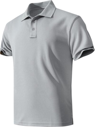 Men's Quick-Dry Active Polo Shirts Short Sleeve Performance for Golf Tennis Daily Casual Collared T-Shirt