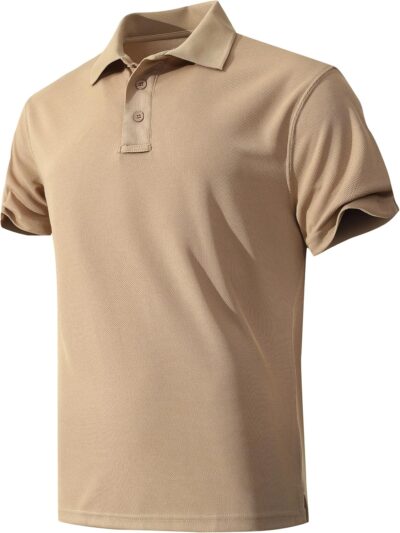 Men's Quick-Dry Active Polo Shirts Short Sleeve Performance for Golf Tennis Daily Casual Collared T-Shirt